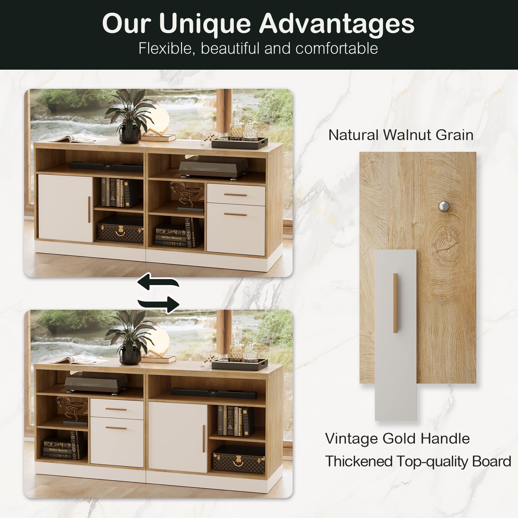 63" Wood Lateral File Cabinet with Lock