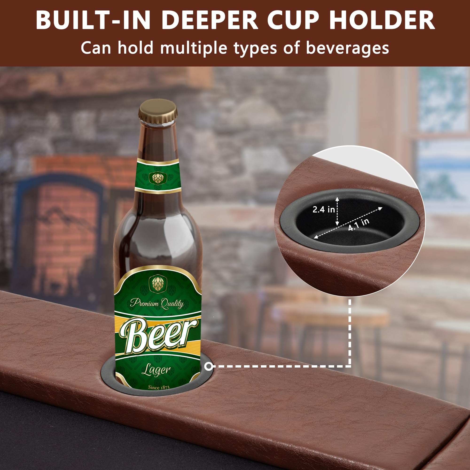 8 Player Folding Poker Table with Cup Holders