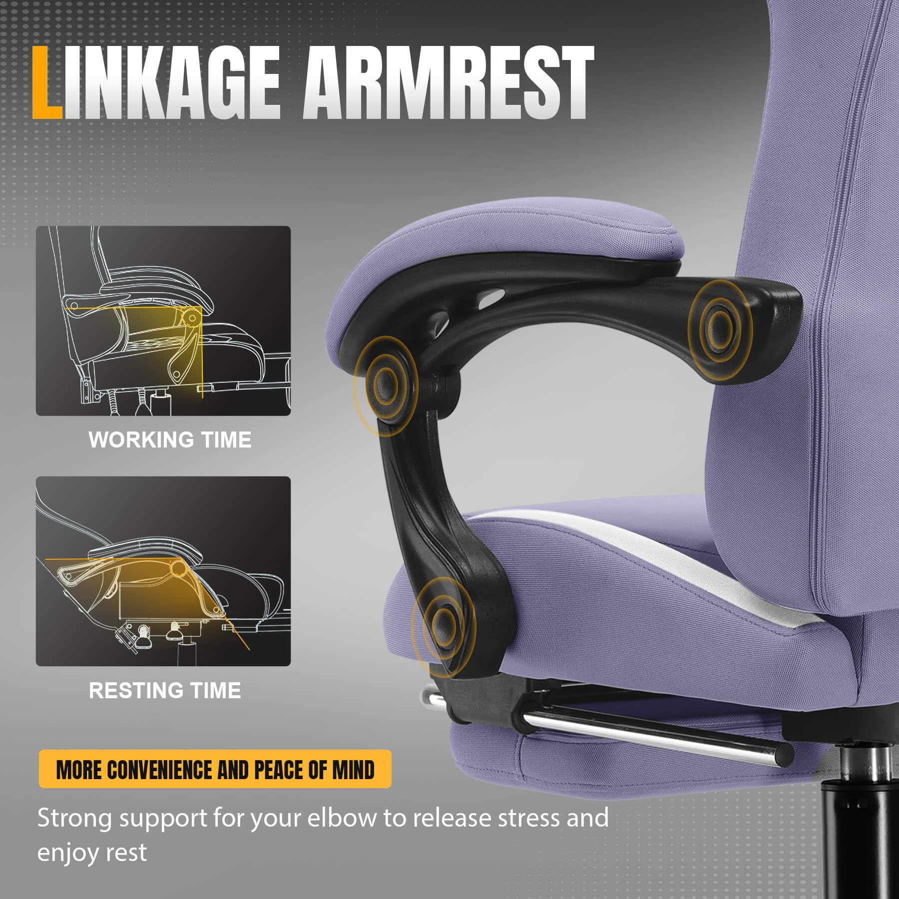 Ergonomic Gaming Chair with Pocket Spring Cushion and Footrest