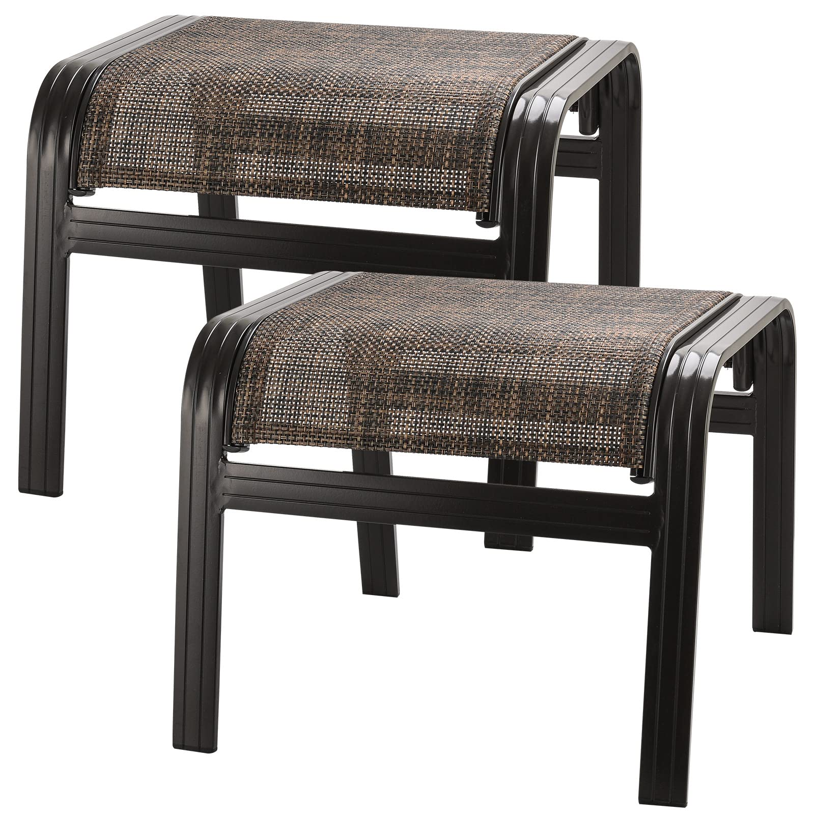 Outdoor Patio Ottoman Footrest Set of 2