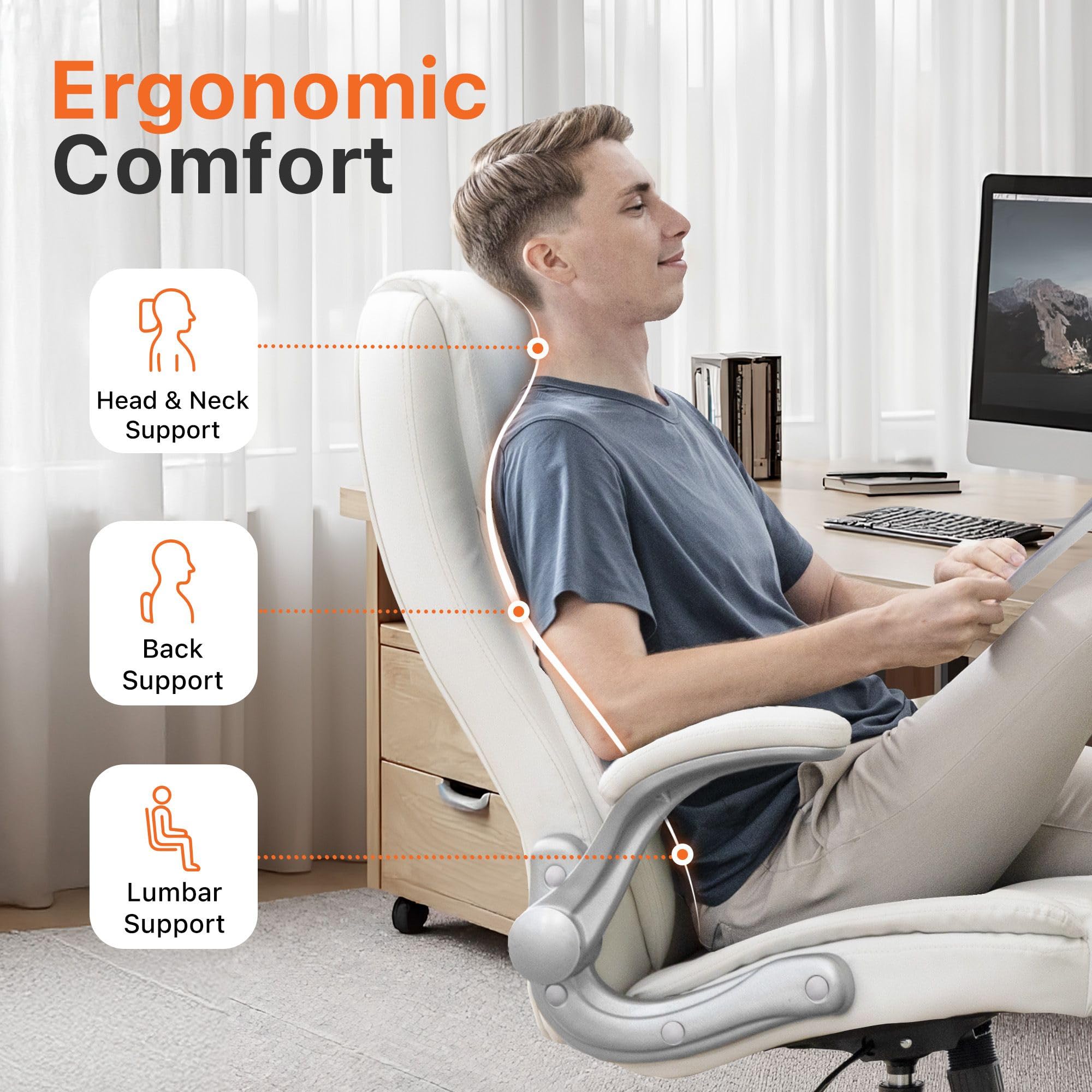 Ergonomic Office Chair with High Back Support