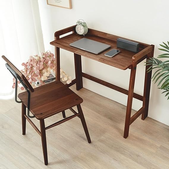 Foldable Oak Computer Desk