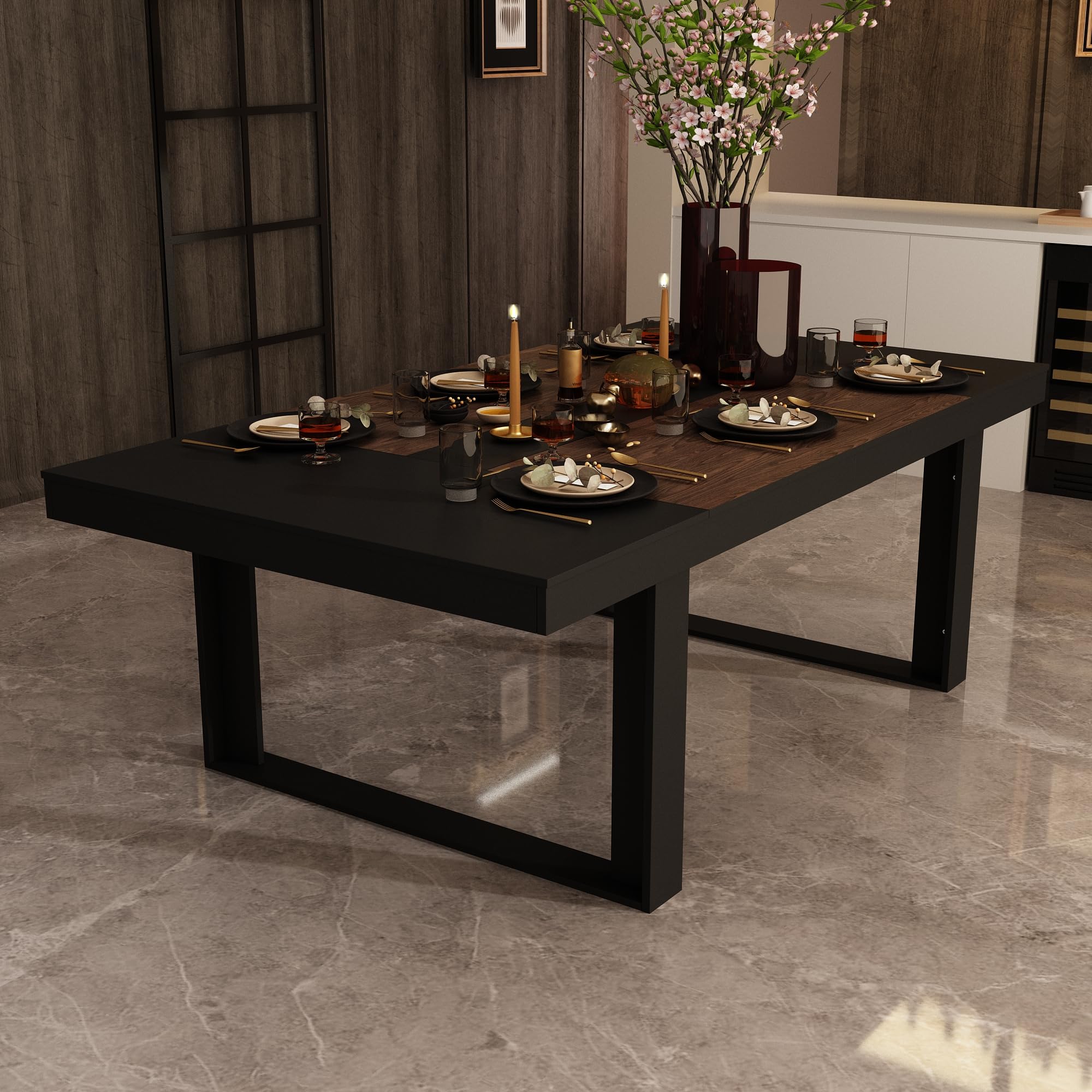 86.6" Dining Table for 8-10 People