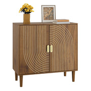 Walnut Sideboard Cabinet with Adjustable Shelf