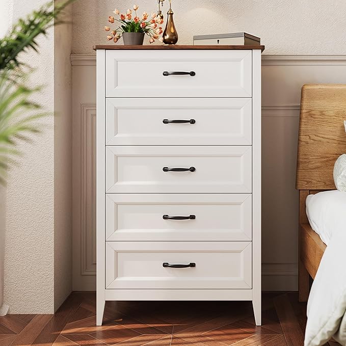 5 Drawer Wood Chest of Drawers