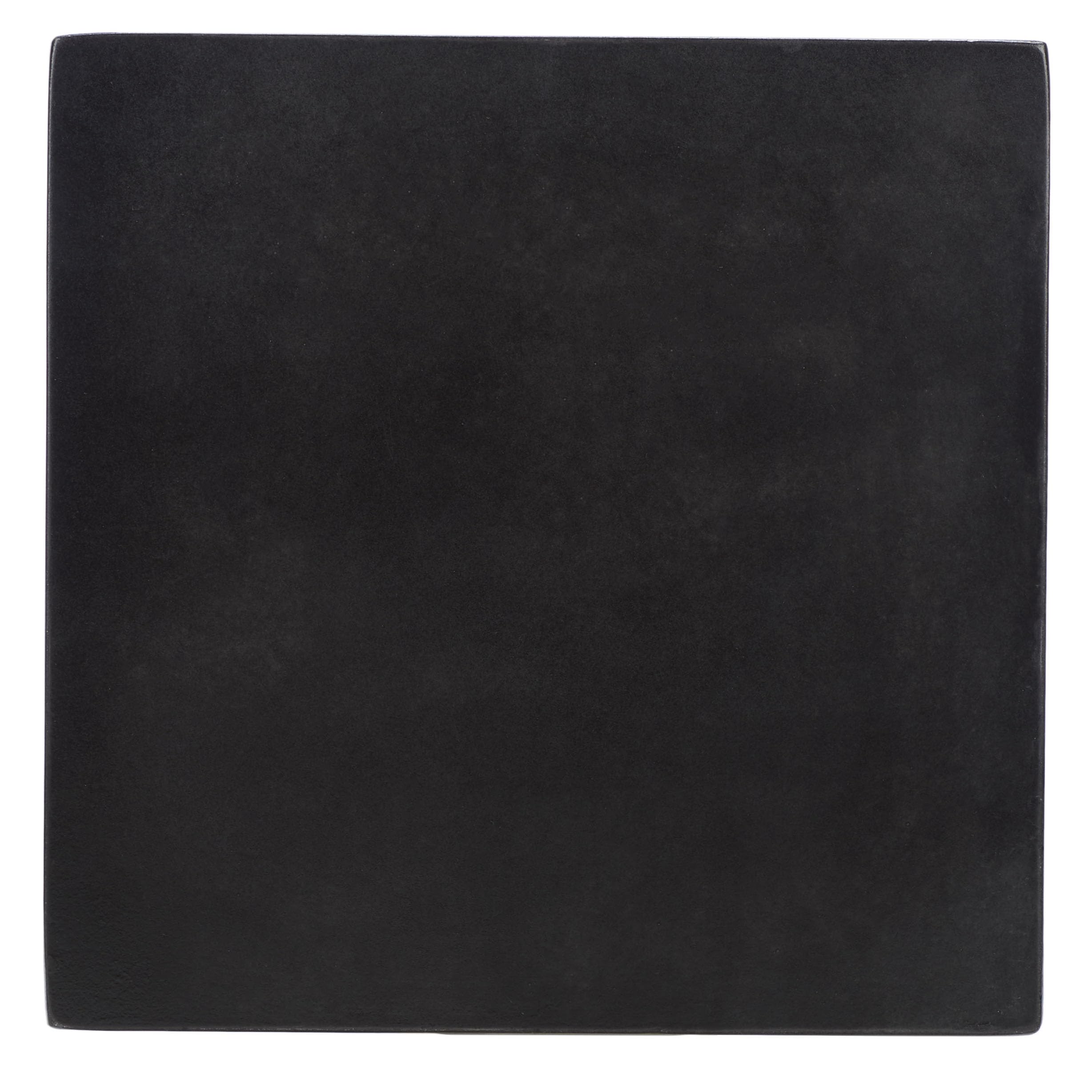 Modern Concrete Accent Table - Black Square End Table