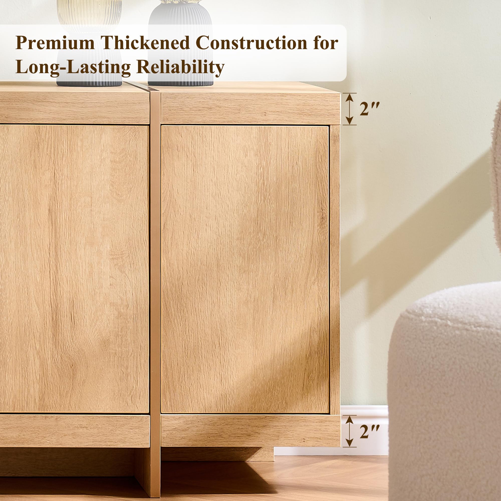 70" Modern TV Stand with Hidden Doors