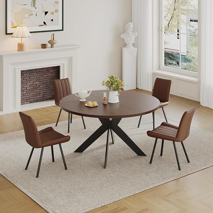 Round Dining Table Set for 4 with Chairs