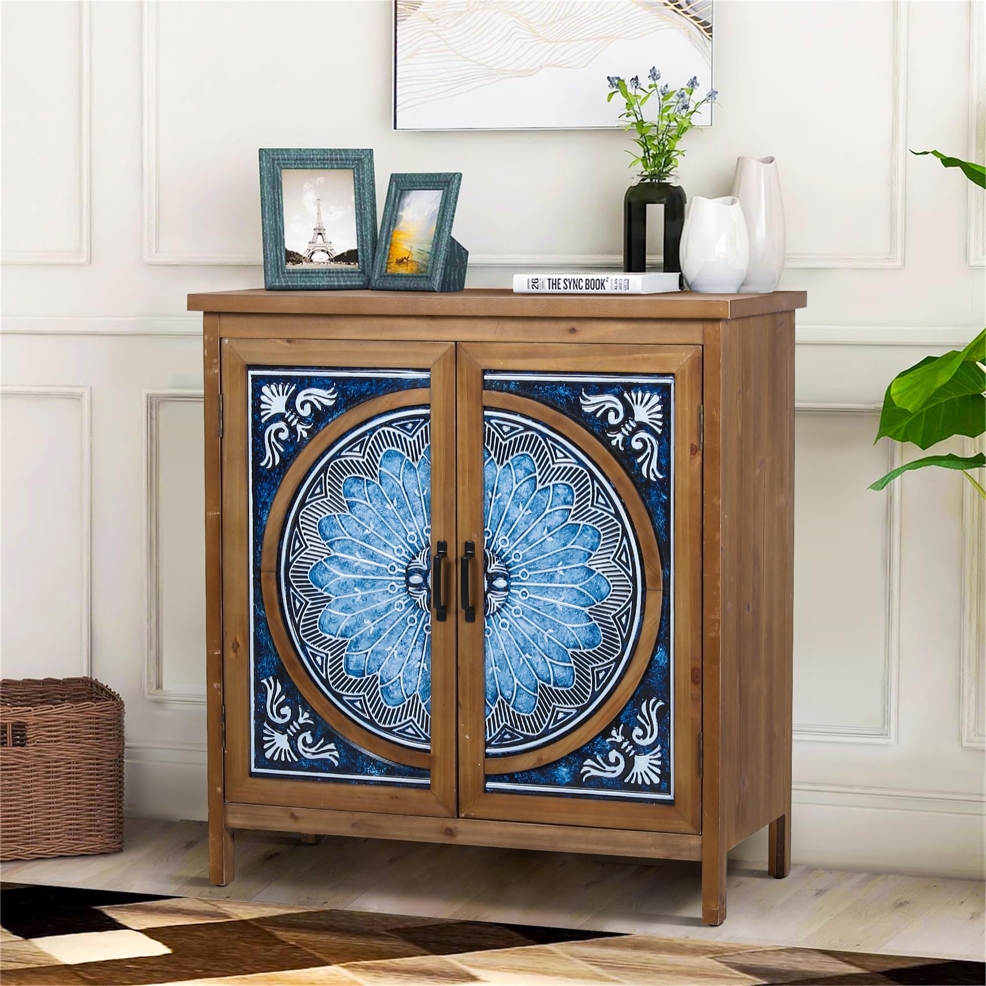 Accent Storage Cabinet with 2 Doors and Shelves