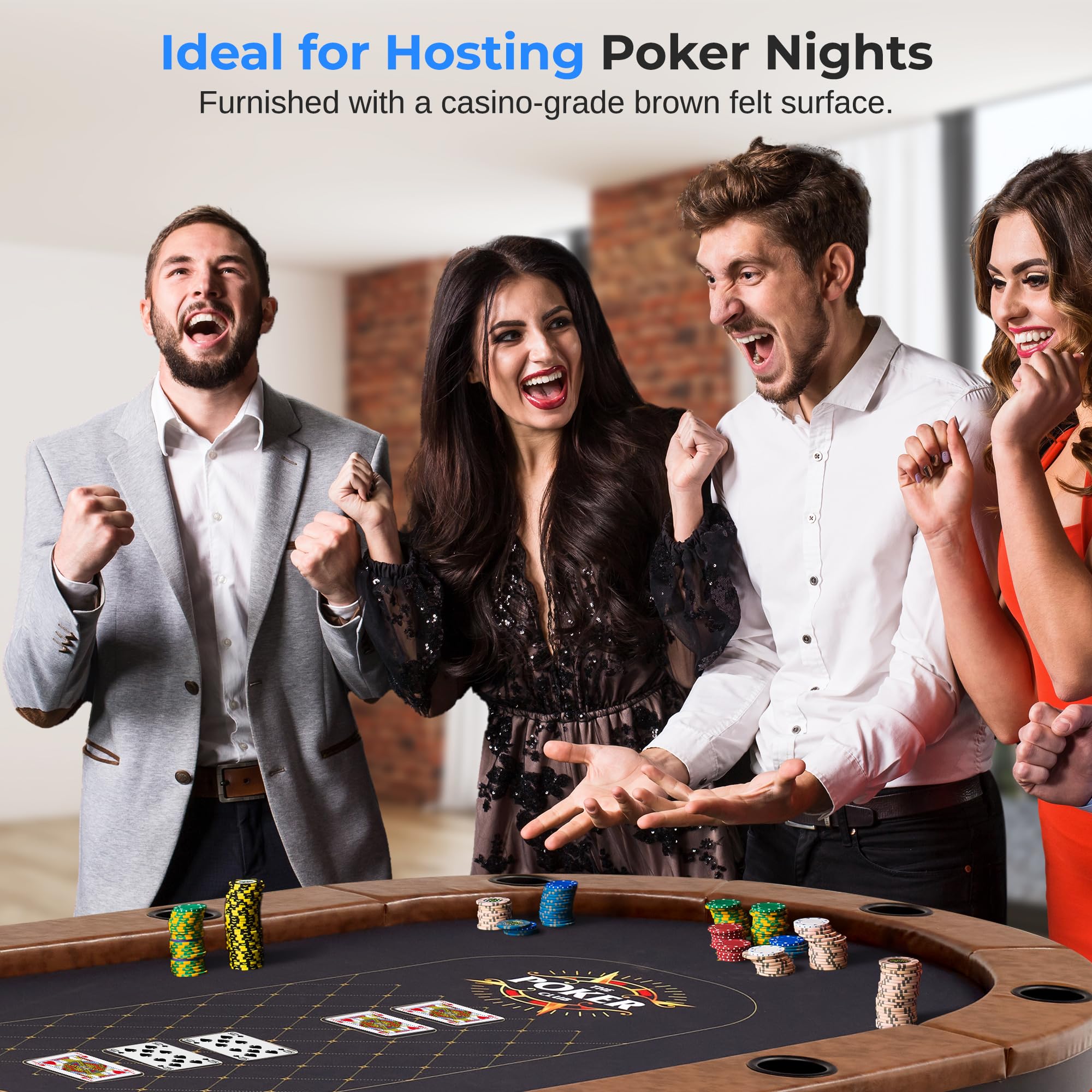 7ft Poker Table for 10 Players