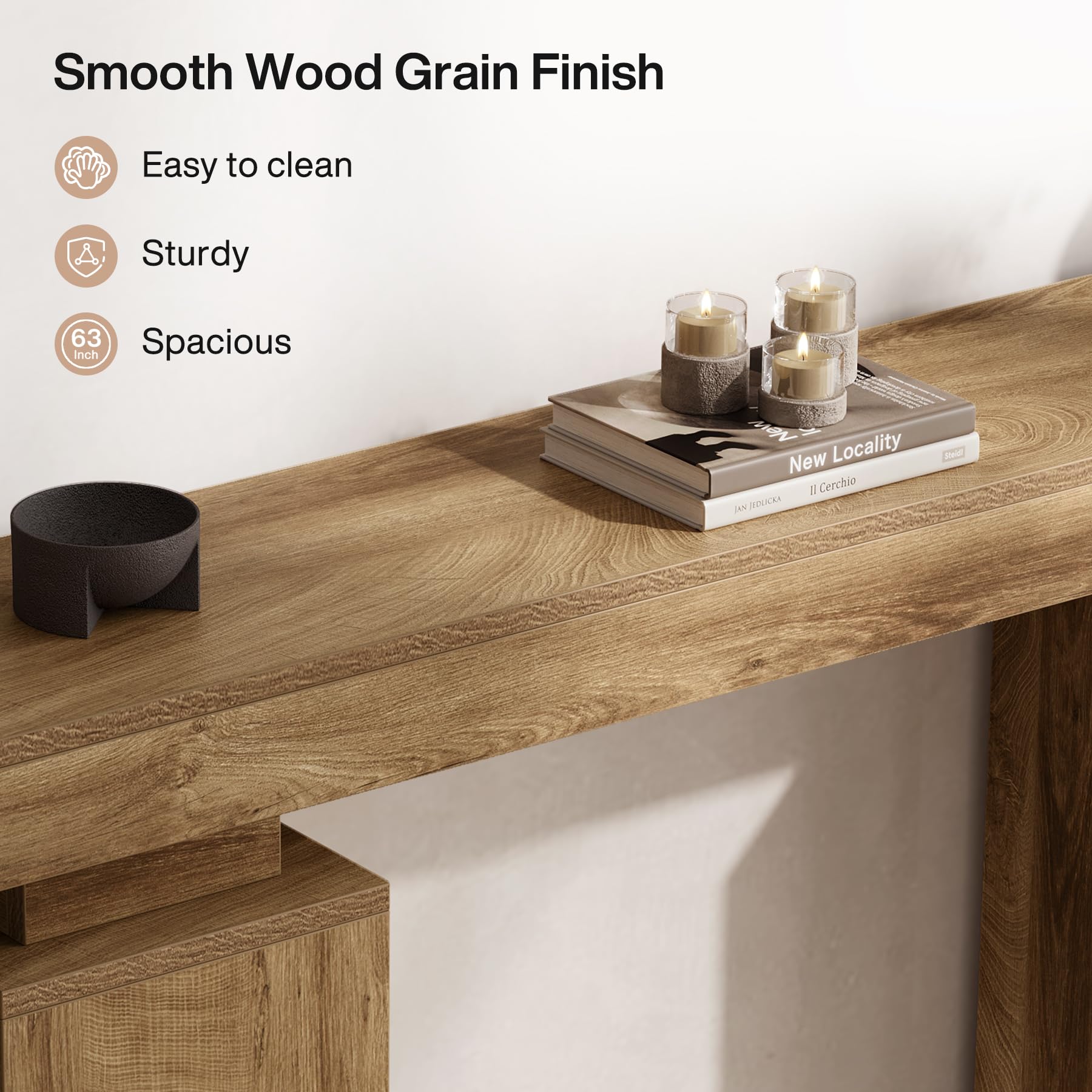 63-Inch Farmhouse Console Table