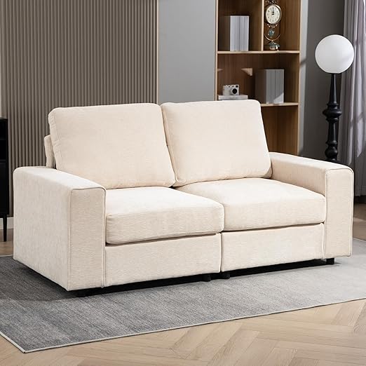 71" Modular Chenille Loveseat Sofa