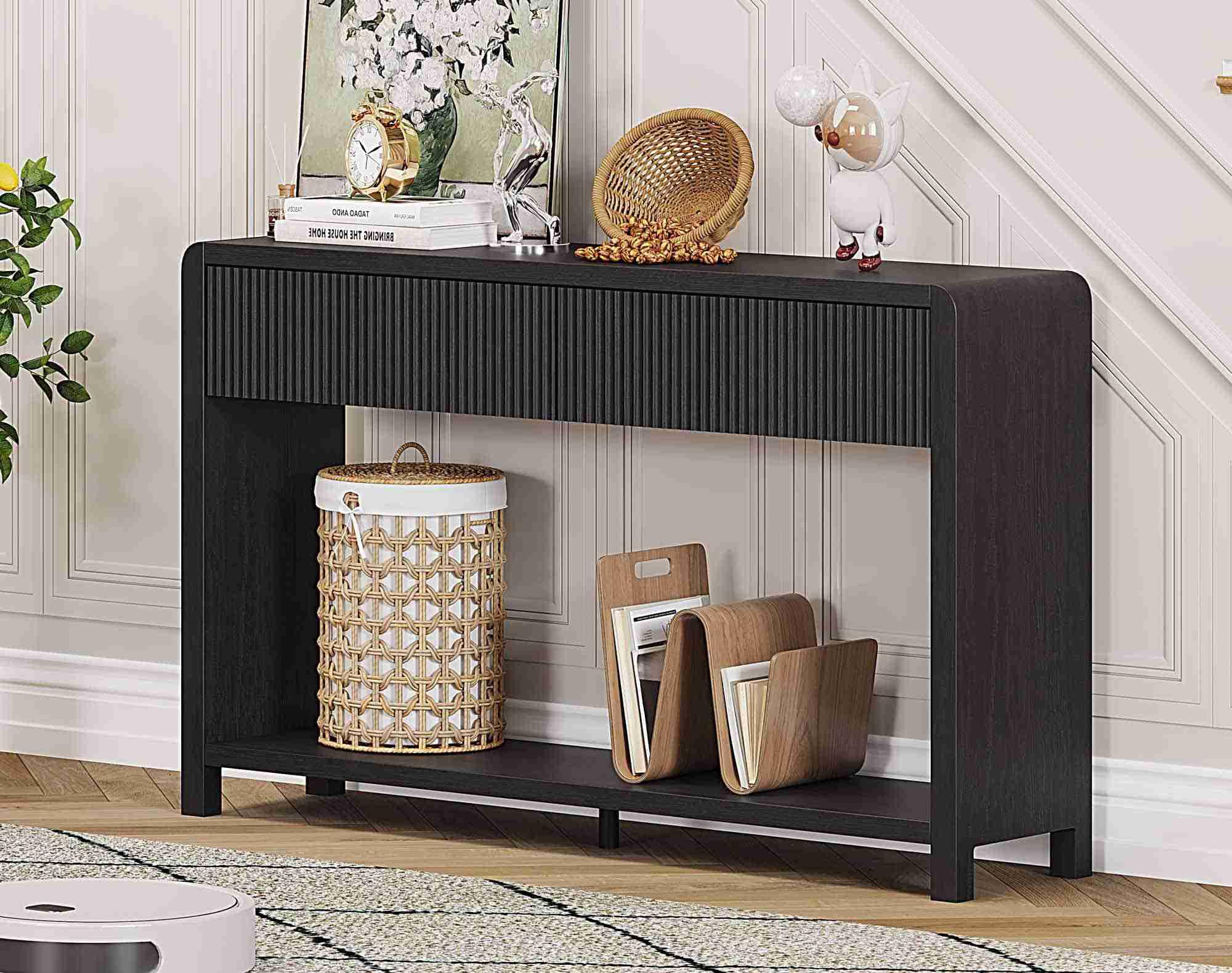 Console Table with 2 Drawers for Entryway