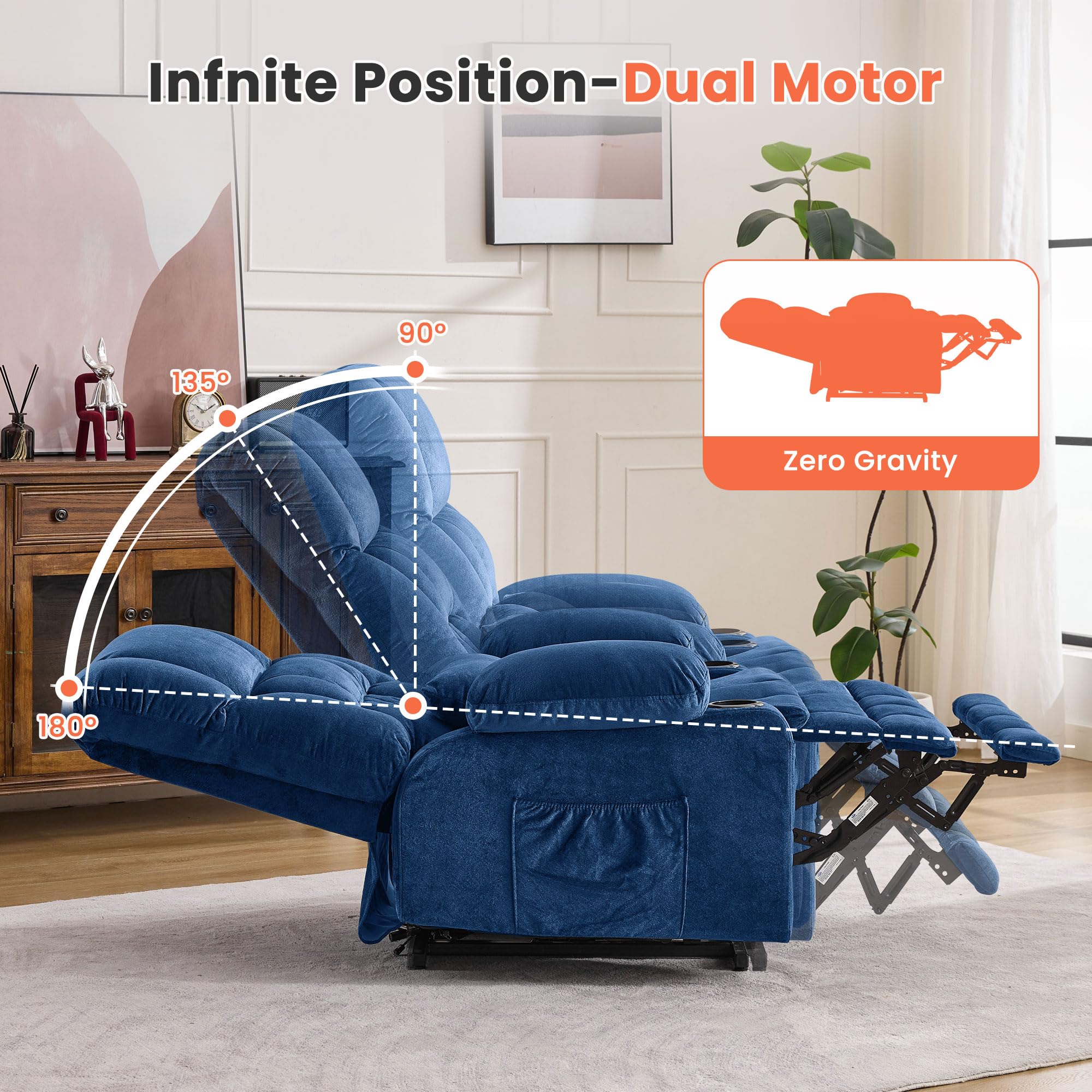 Power Lift Recliner Chair with Massage and Heating