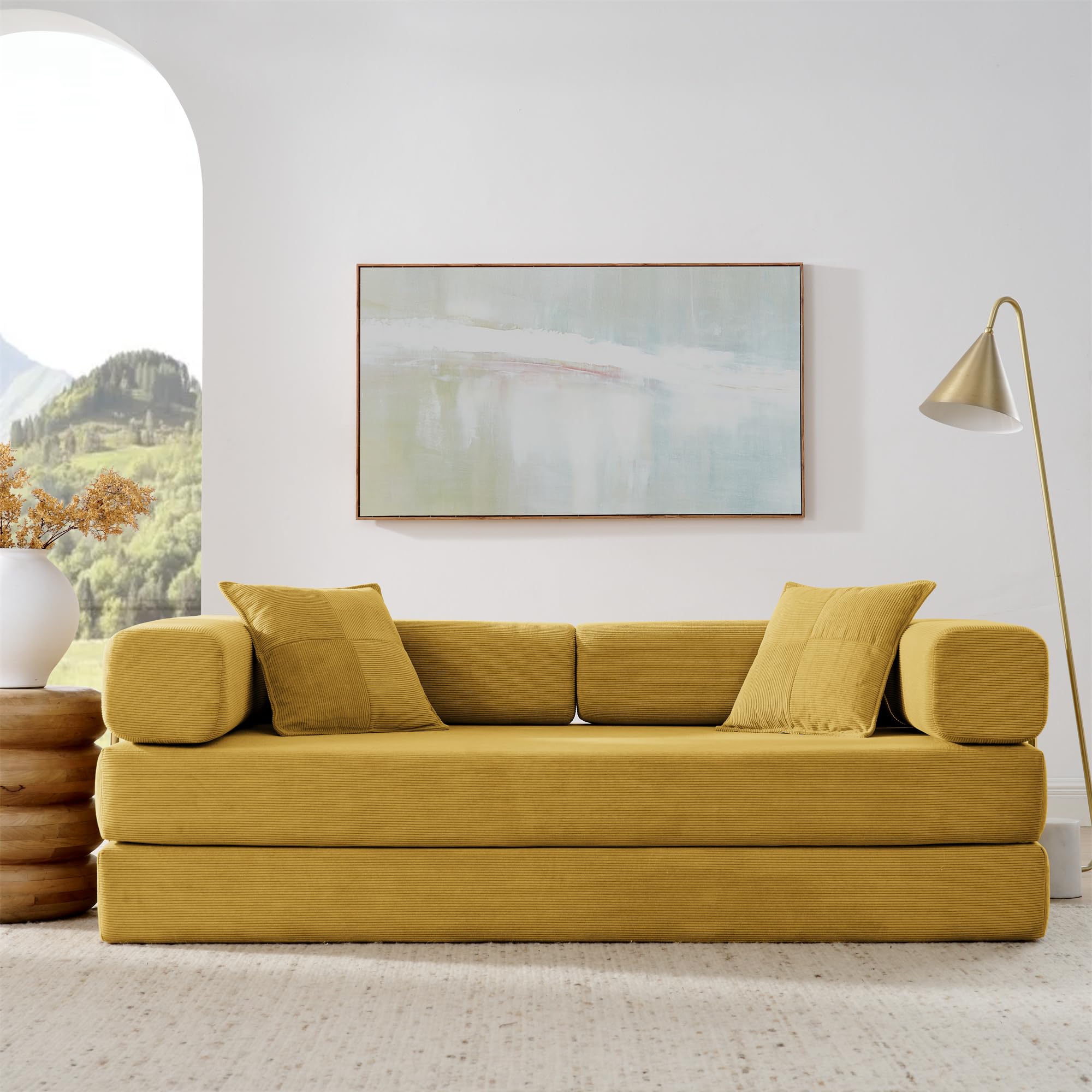 4-in-1 Folding Convertible Sofa Bed with Pull Out Sleeper