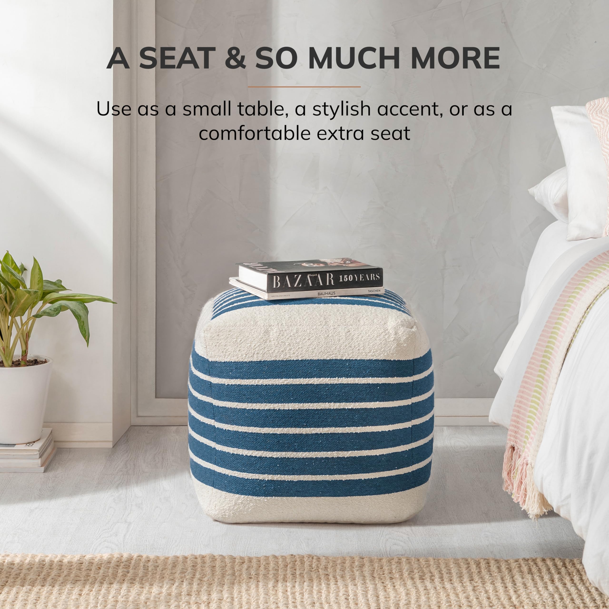 Handmade Pouf Ottoman Footrest