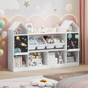Castle Shape Children's Bookcase with Blackboard