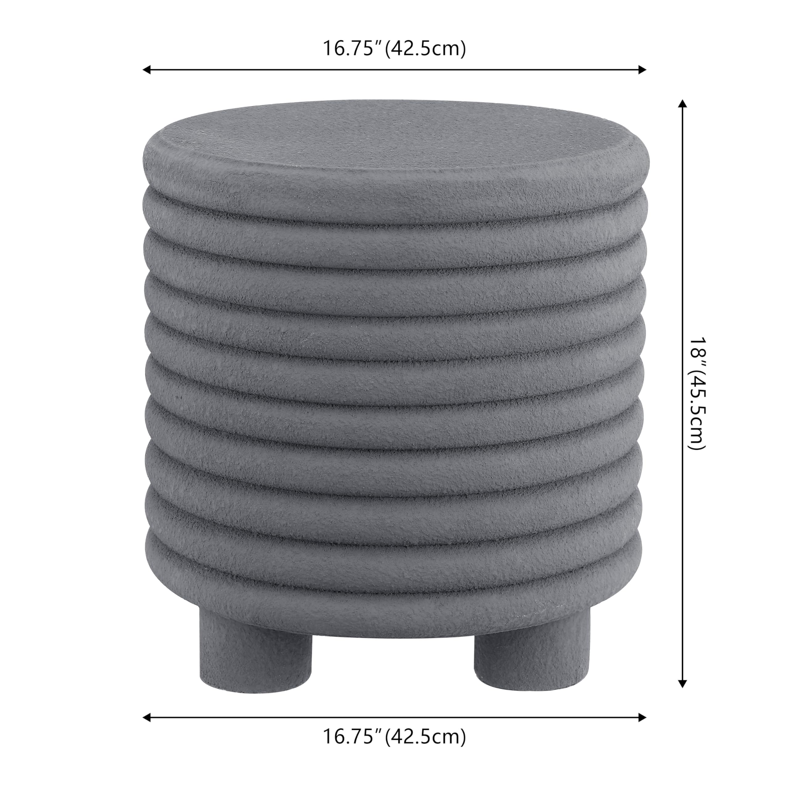 18" Modern Drum Accent Table
