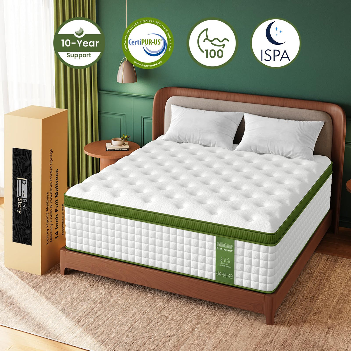 14 Inch Cooling Gel Hybrid Queen Mattress