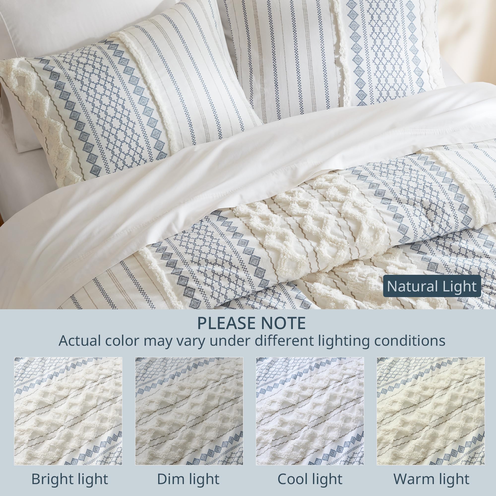 Cotton Chenille Tufted Comforter Set King