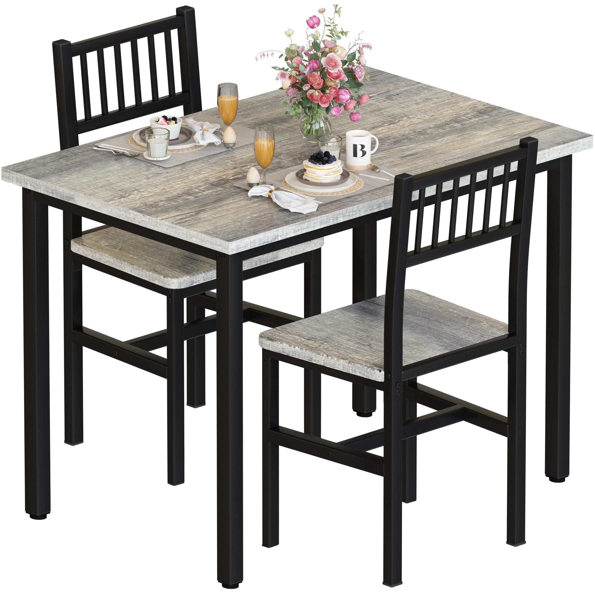3 Piece Dining Table Set for 2