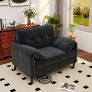 Oversized Chenille Loveseat Chair with Deep Seat