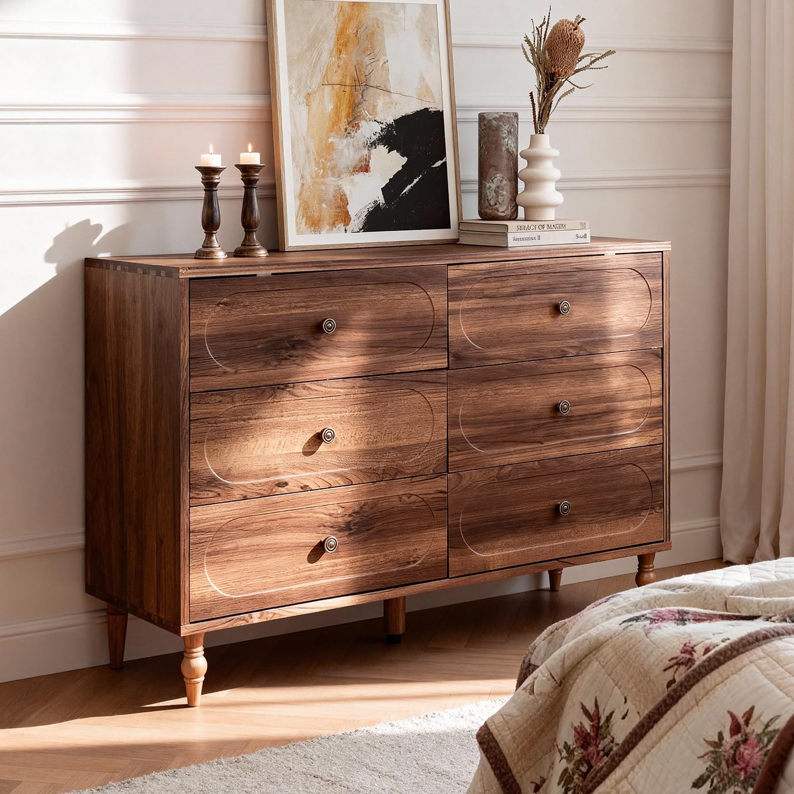 6 Drawer Mid-Century Dresser