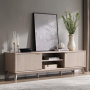 70" Fluted TV Stand with Soft Close Doors