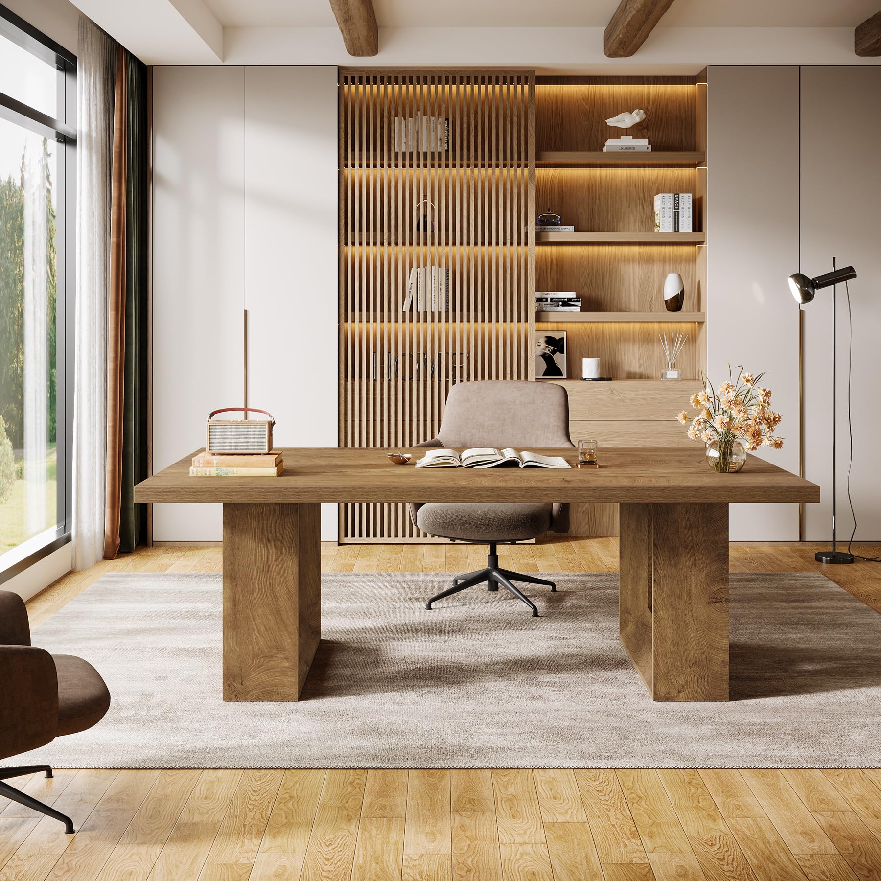 Large Farmhouse Executive Desk 63 Inch