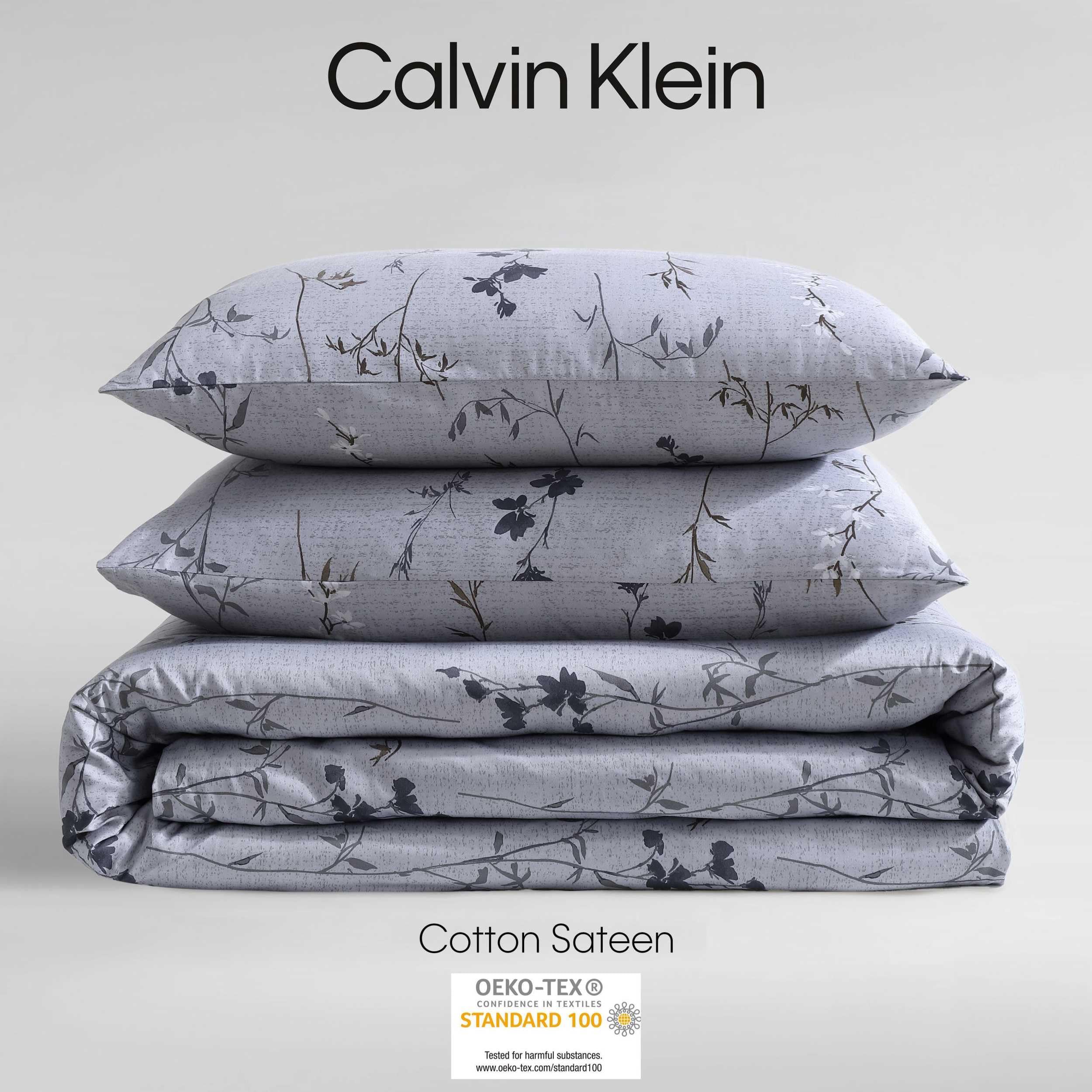 King Cotton Sateen Comforter Set with Shams - Wildflower Dusk Grey