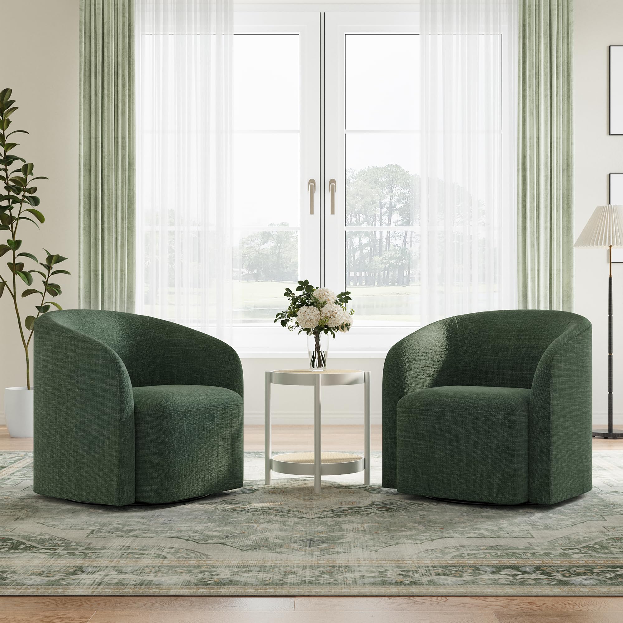 Swivel Accent Chair with Armrests