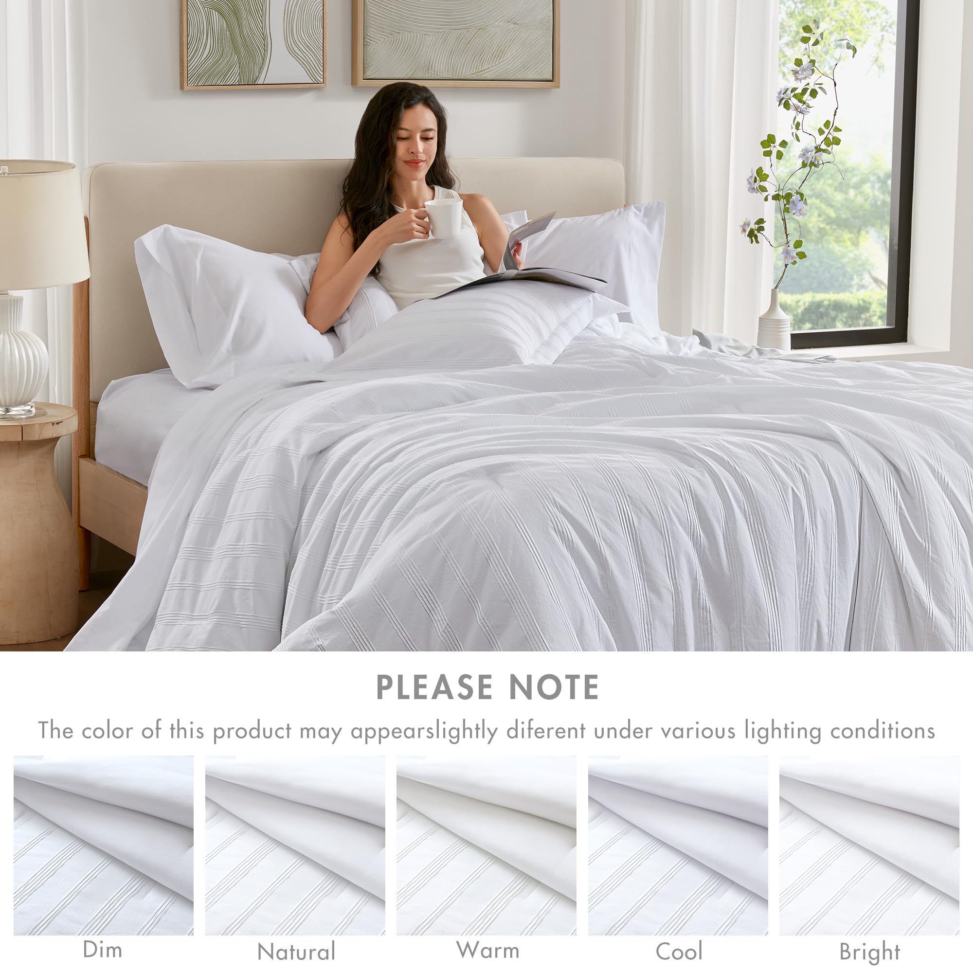 Logan Striped Comforter Set King 7-Piece