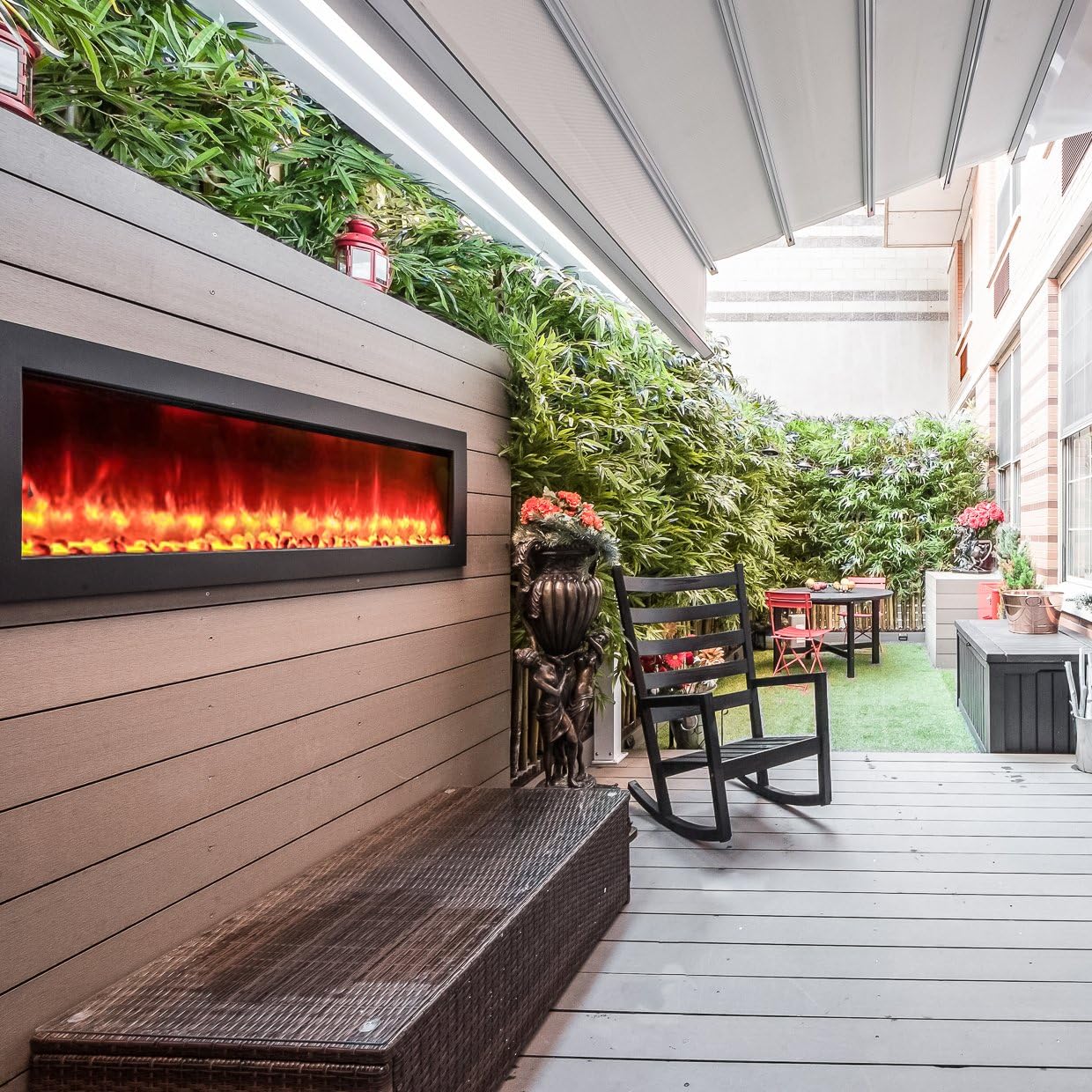 50" Indoor/Outdoor Electric Fireplace - Wall Mount & Recessed