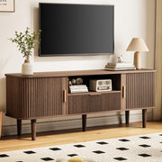 Fluted TV Stand 55 Inch Mid Century Modern Media Console