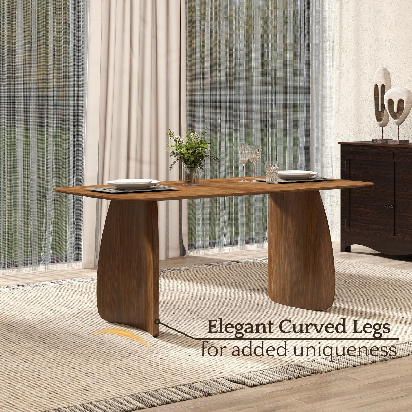 Modern Wooden Dining Table for 6-8 People
