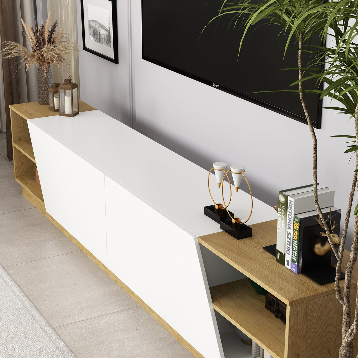Modern TV Stand for 100+ Inch TVs 94" Entertainment Center