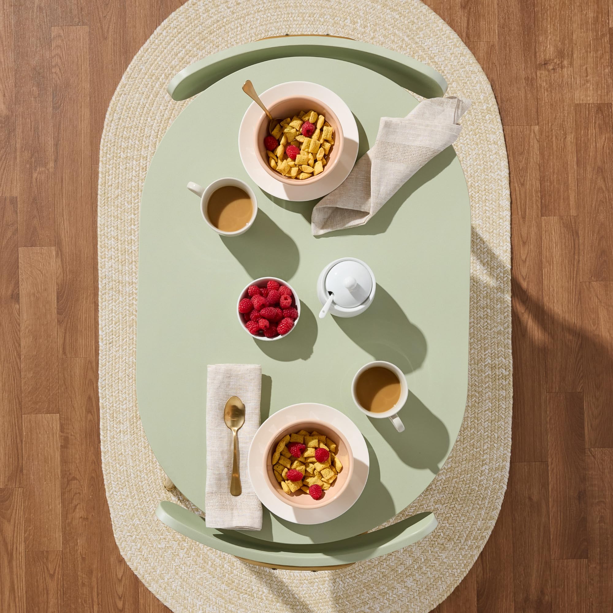 3-Piece Oval Dining Table Set with 2 Chairs