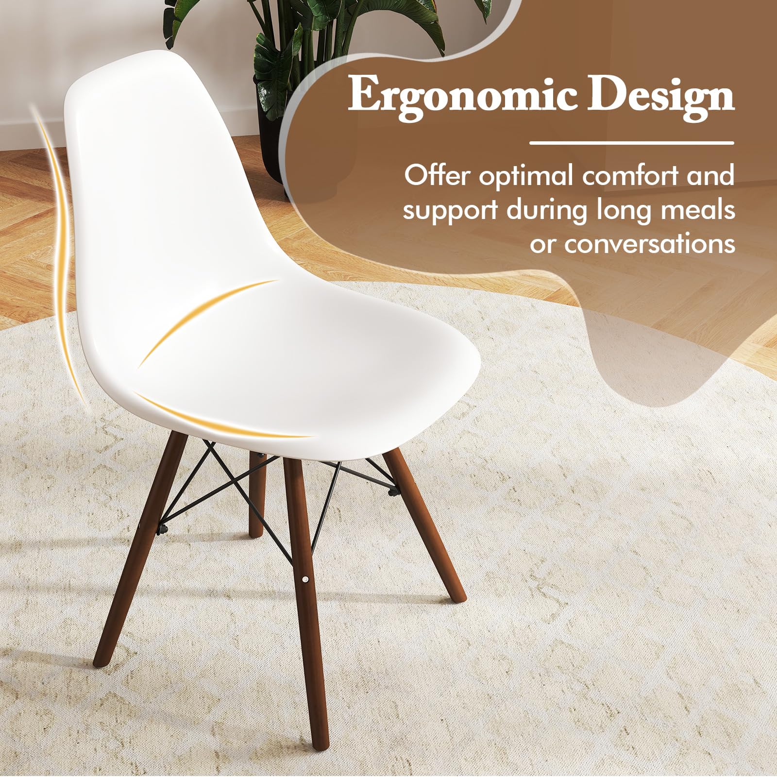 Round Dining Table Set for 4 - 5 Piece Breakfast Nook with Chairs