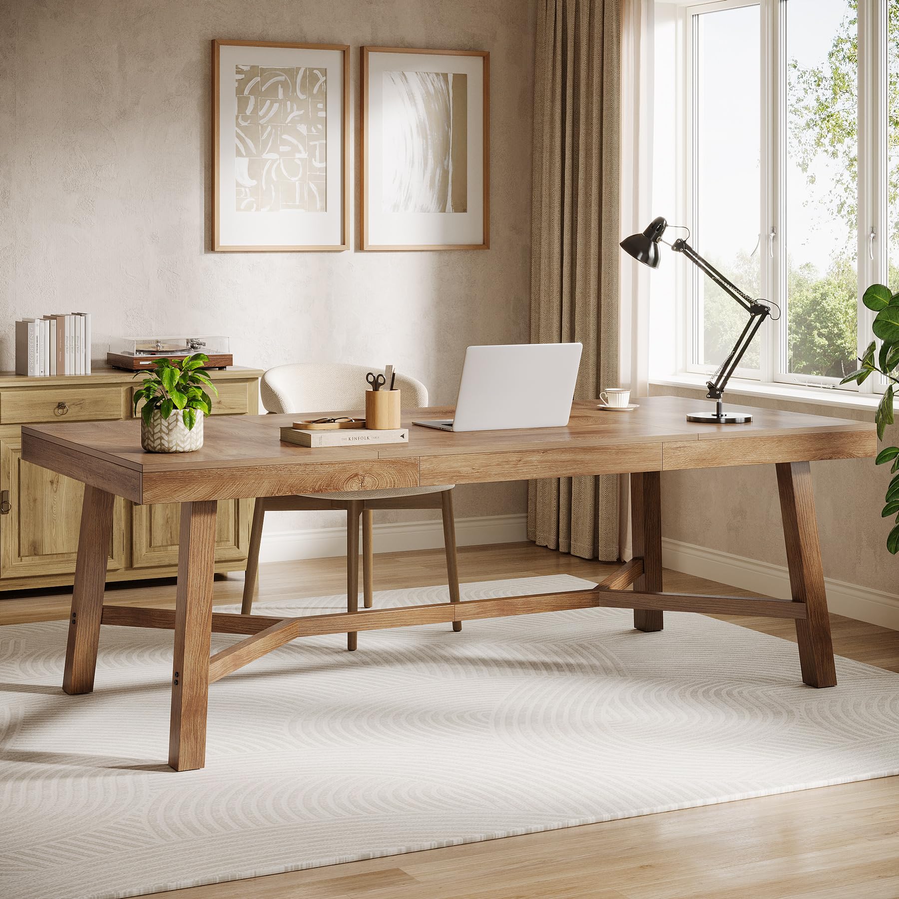 71-Inch Executive Desk with Sturdy Leg Structure