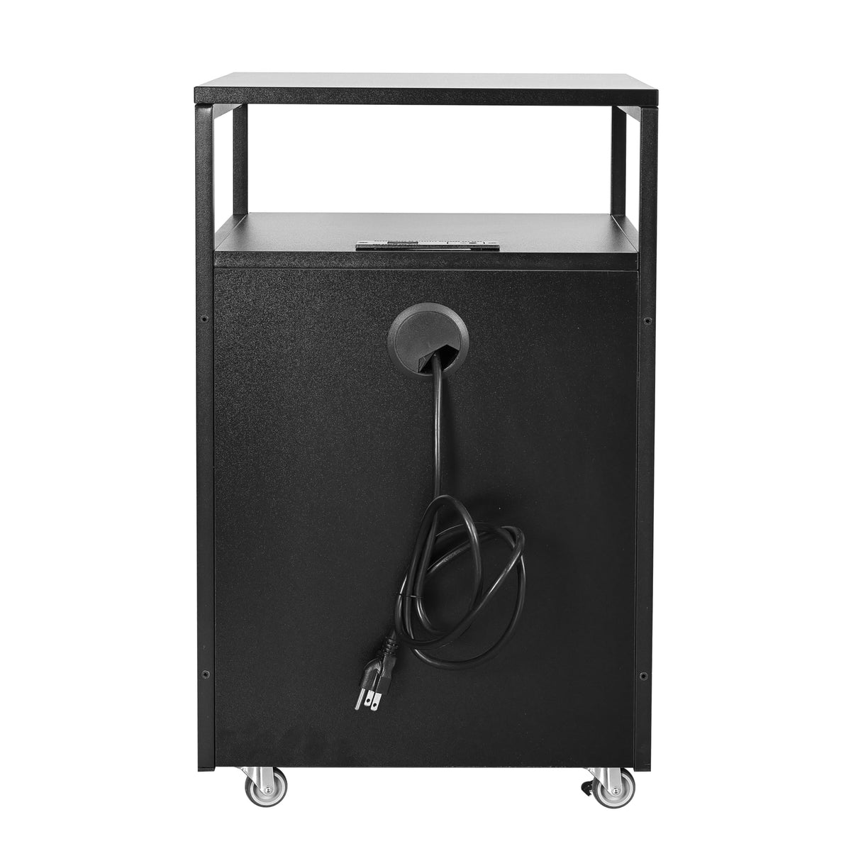 2-Drawer Rolling File Cabinet with Lock and USB Charging Ports
