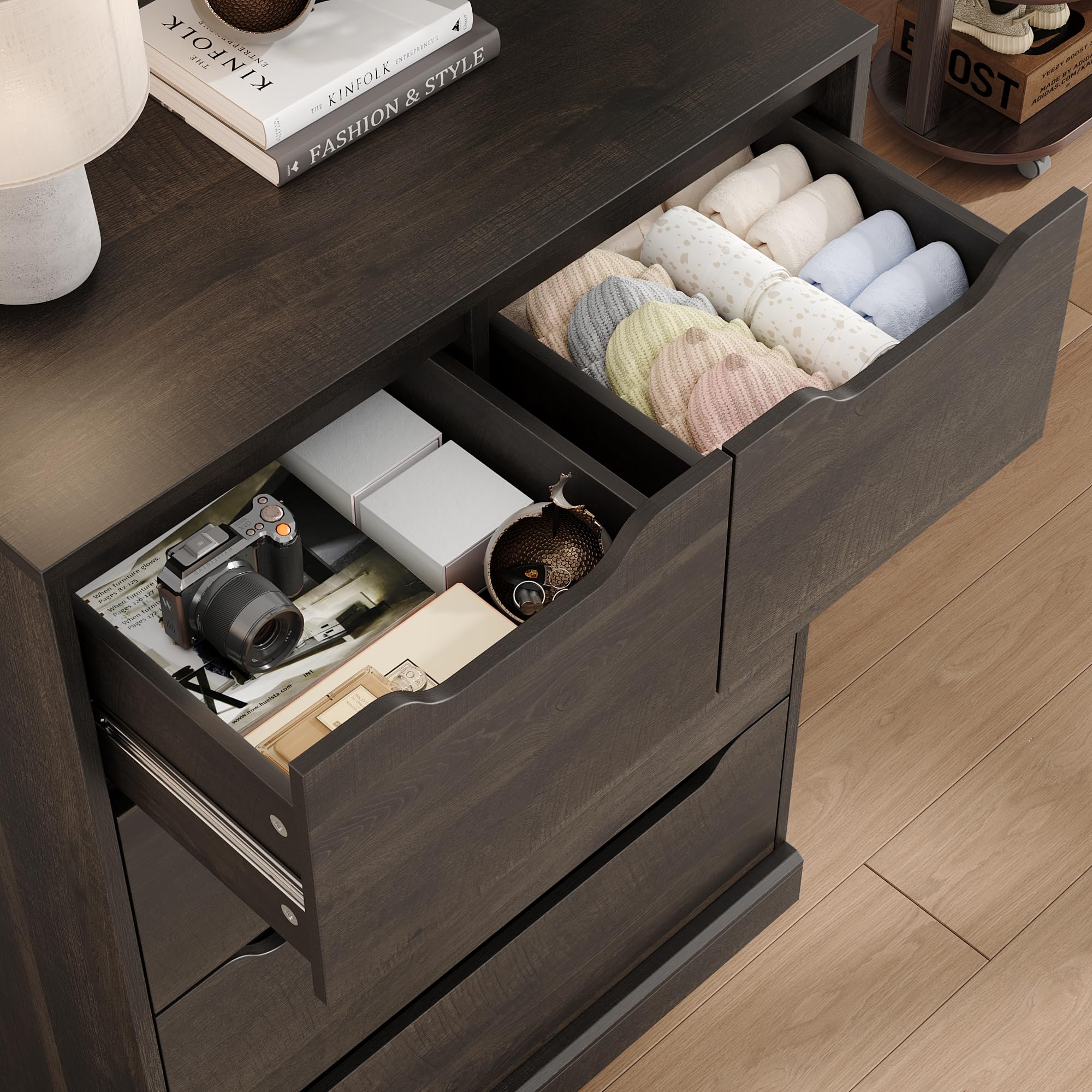 5 Drawer Dresser Dark Brown