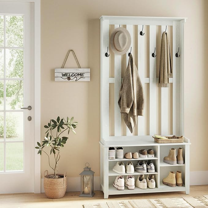Hall Tree with Bench and Shoe Storage