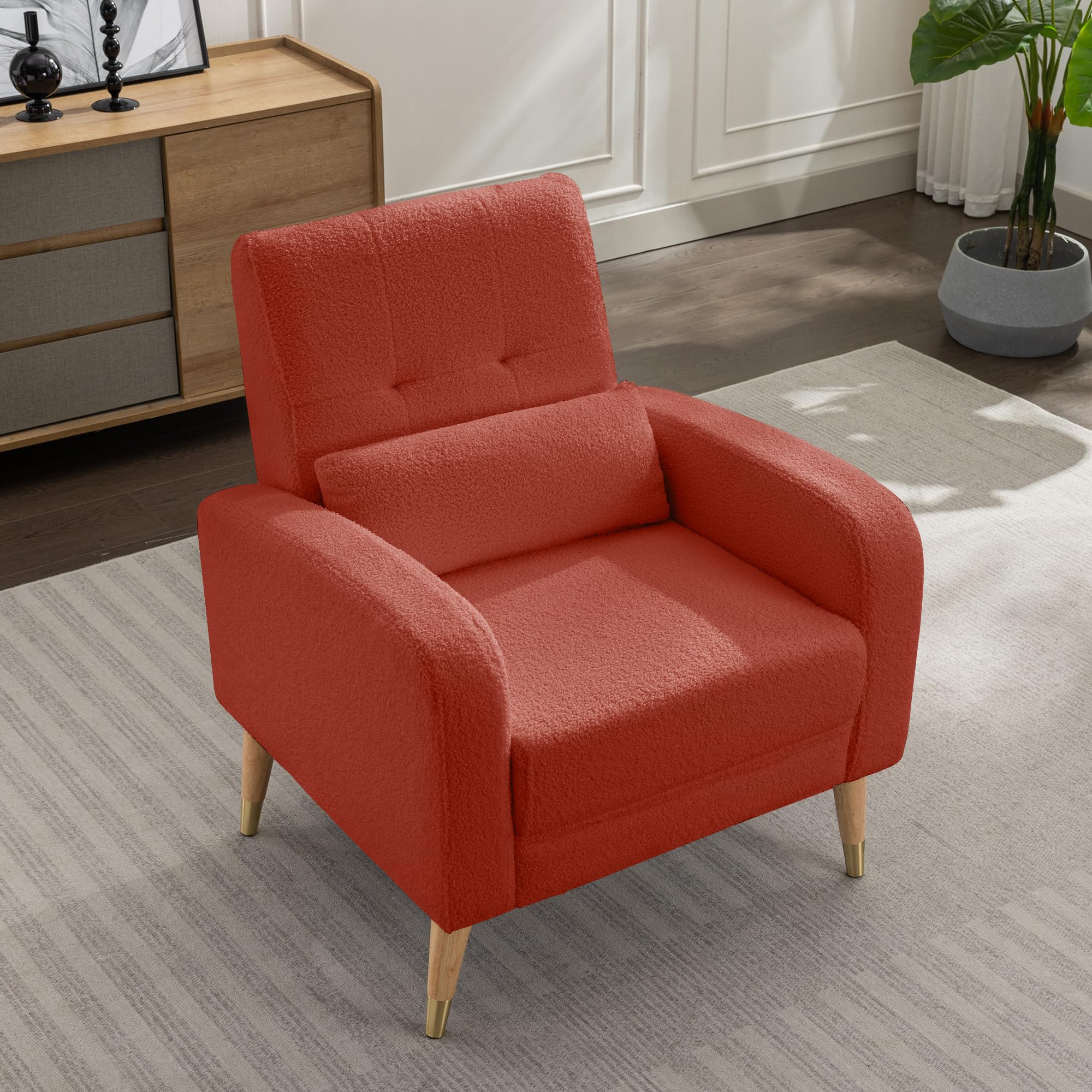 Mid-Century Modern Accent Chair with Armrests