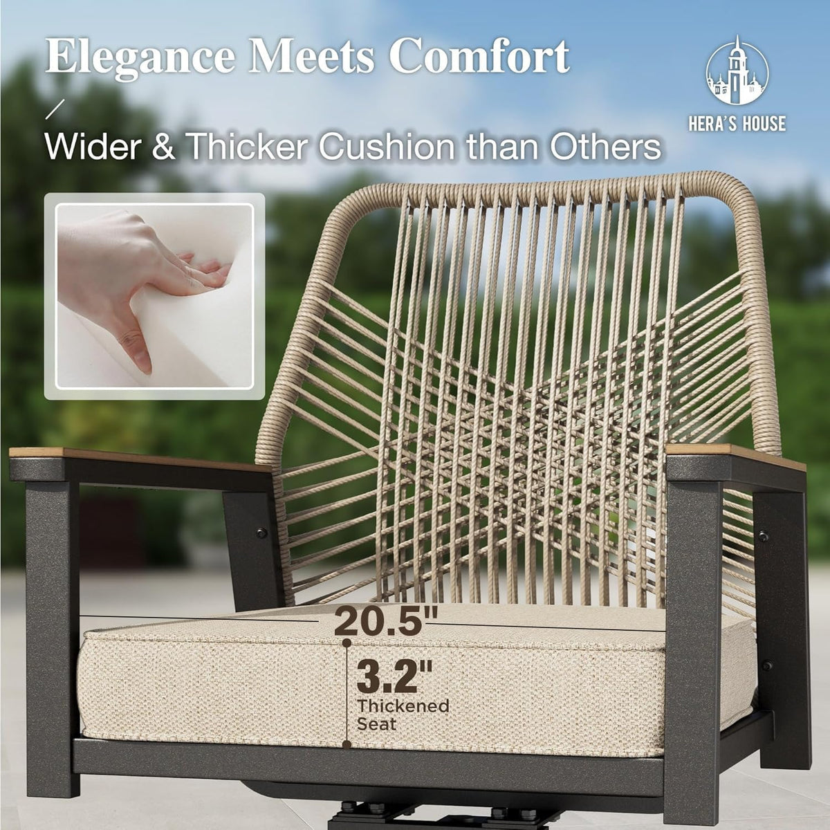 Rattan Dining Chairs Set of 2