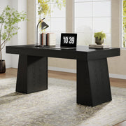 55" Executive Desk with Double Pedestal - Modern Wooden Office Writing Table