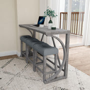 Industrial Counter Height Bar Table Set with Stools