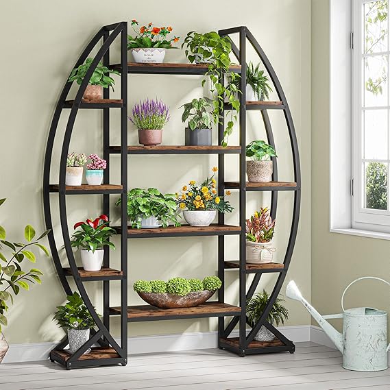 8-Tiered Curved Plant Stand
