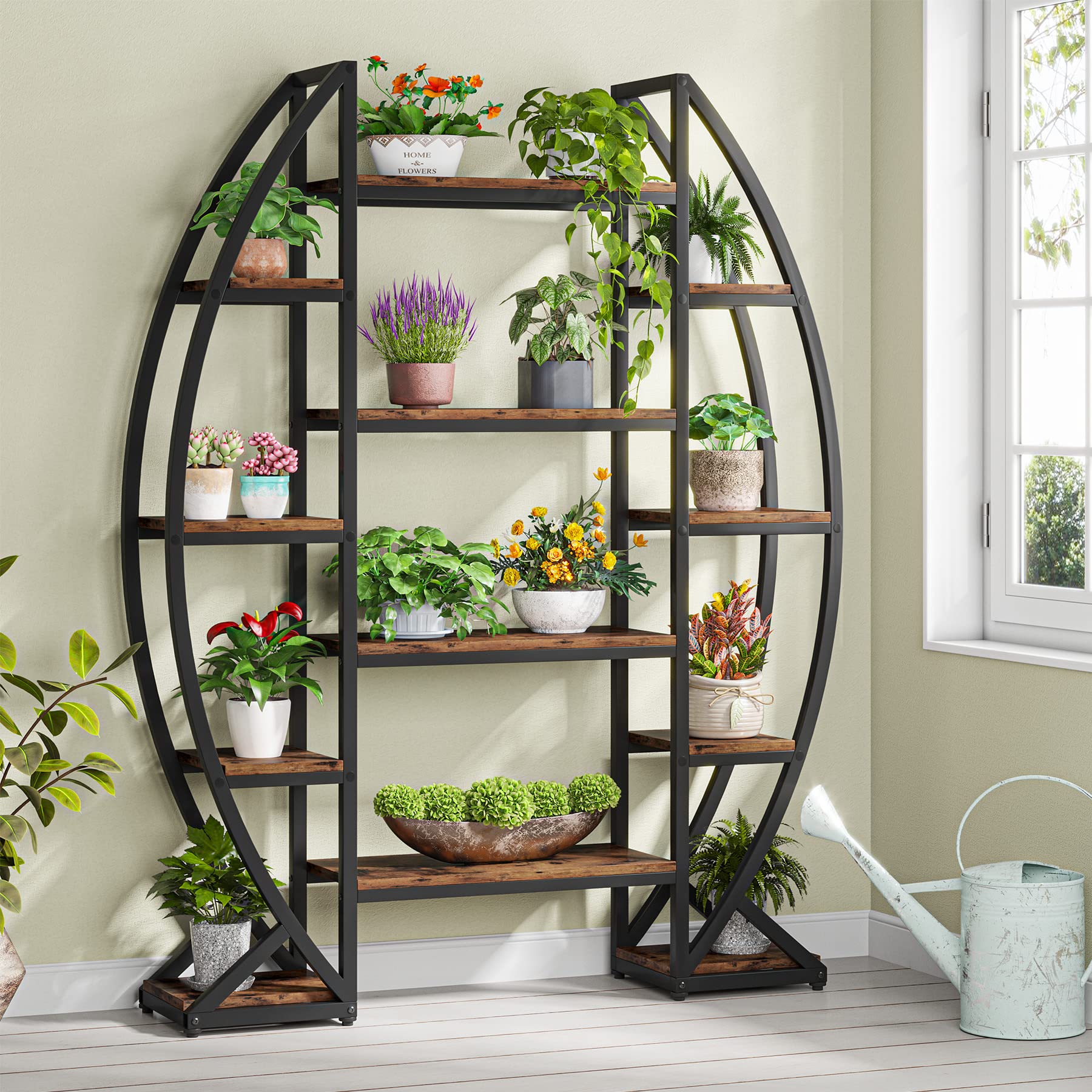 8-Tiered Curved Plant Stand