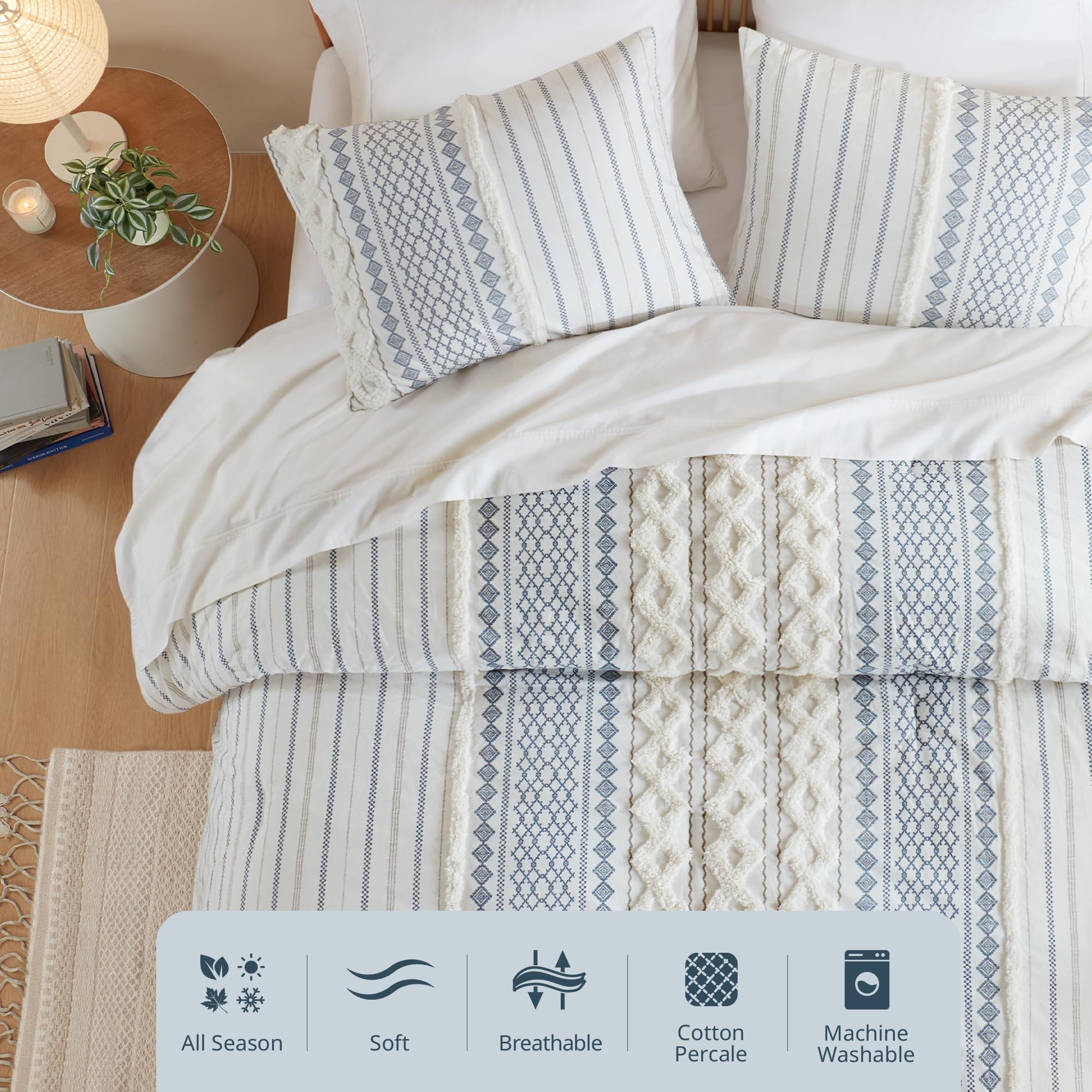 Cotton Chenille Tufted Comforter Set King