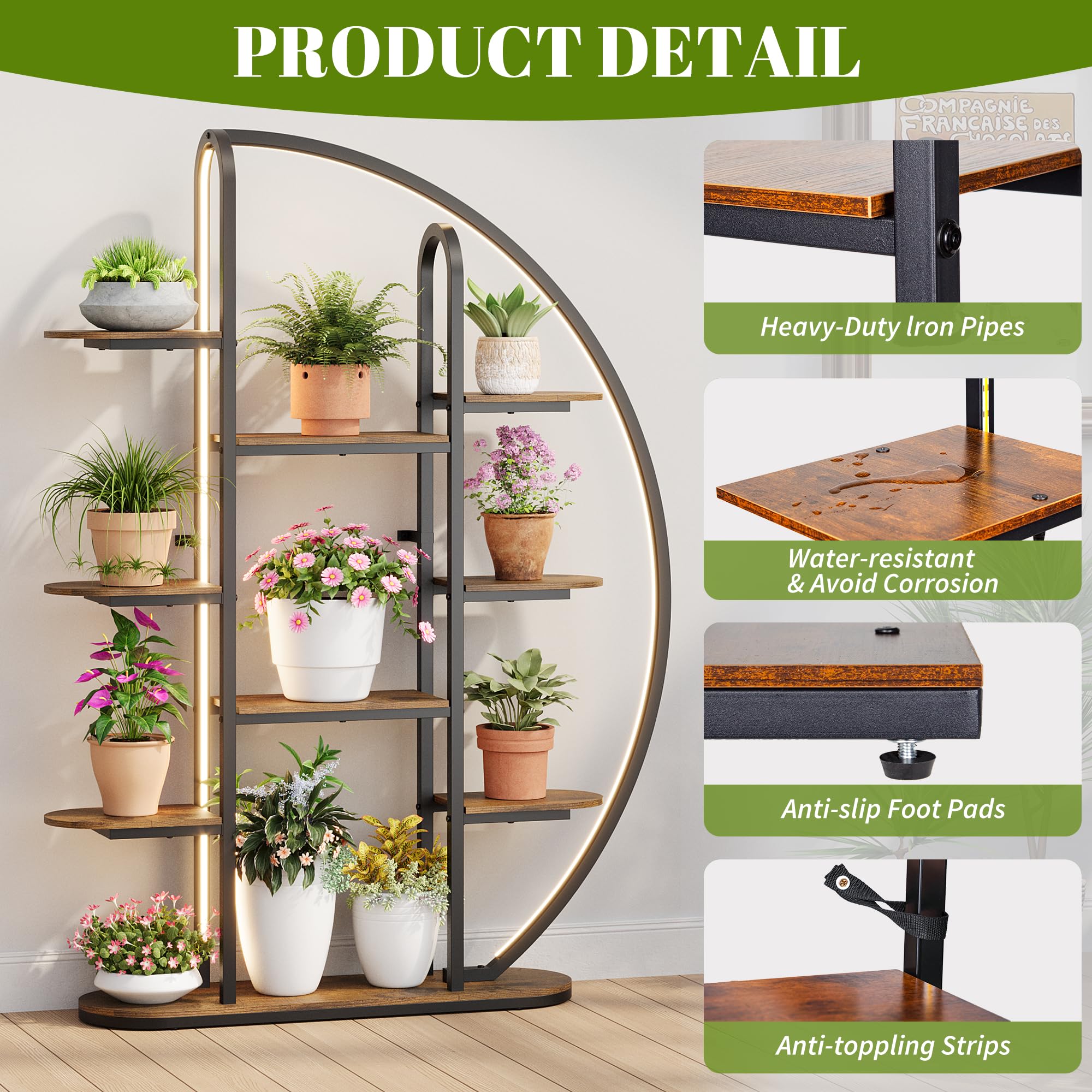 9-Tier Plant Stand with Grow Lights